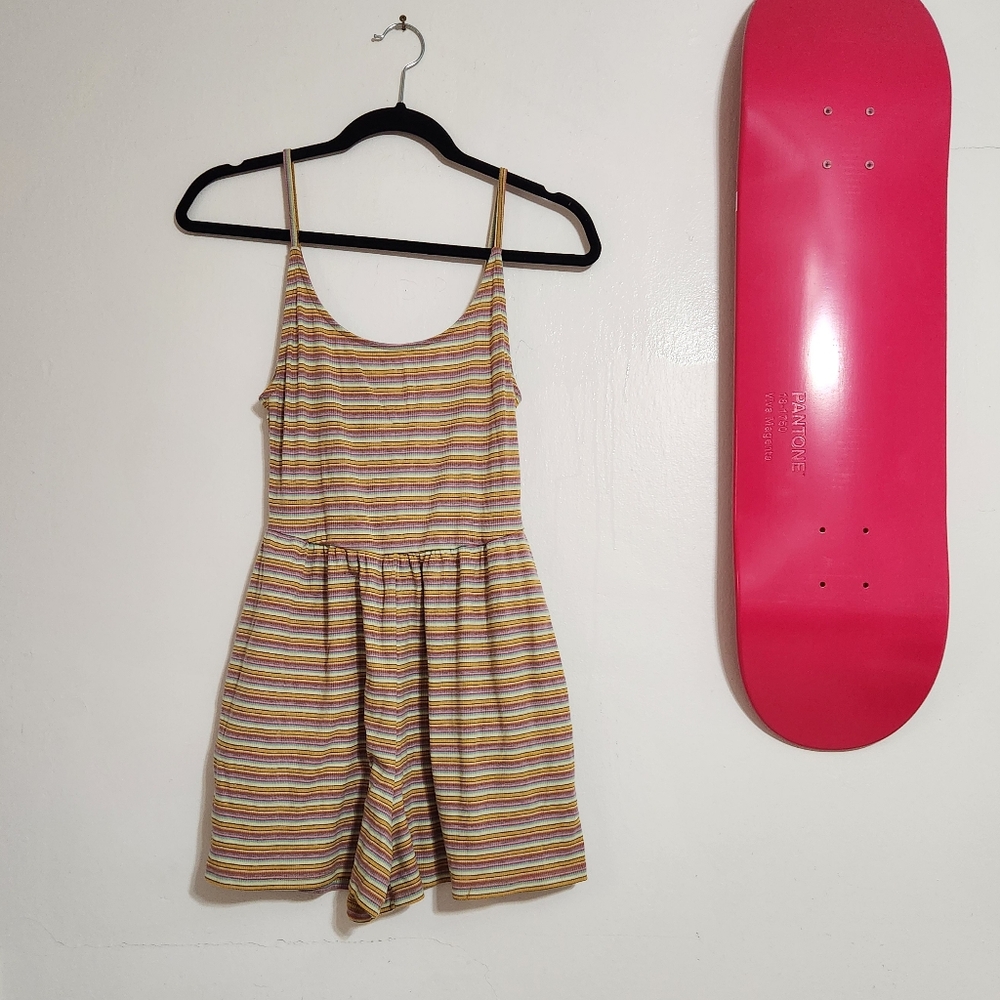 Striped Sleeveless Romper